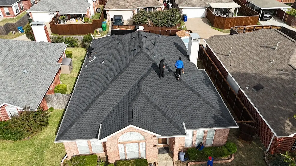 Commercial Roofing work in progress on a Brushy Creek property